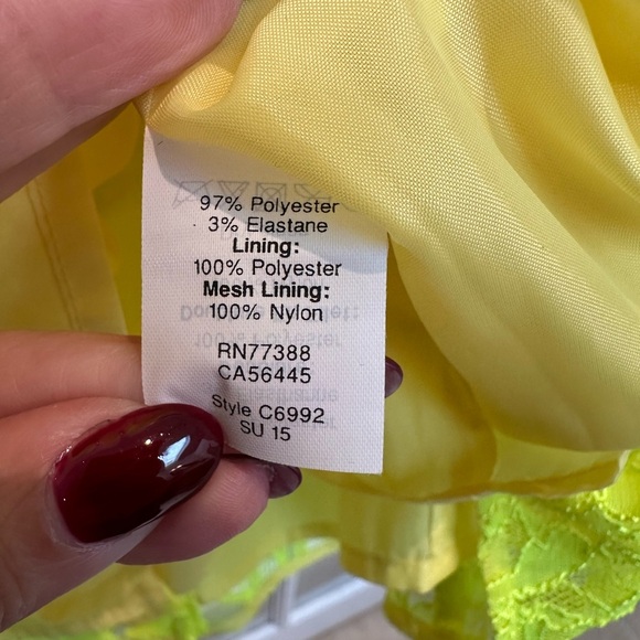 J. Crew Sleeveless Neon Chartreuse Lace Overlay Back Zip Dress Size 8 Medium NWT - Picture 12 of 16